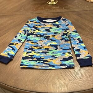 Sleep On It Blue and Green Camouflage Long Sleeve Tee